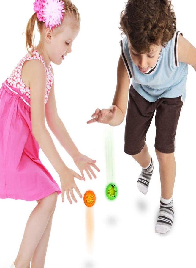 Shemira 100pcs Glow in The Dark Bouncing Balls,8 Halloween Theme Designs Bouncy Toys Balls, Halloween Party Favors Supplies, Trick or Treating Goodie, Halloween Miniatures,School Classroom Game Rewards - Image 3